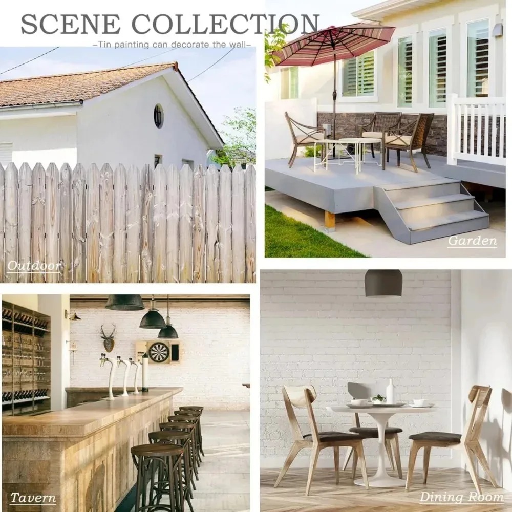 Letrero metálico retro persona - Outdoor Furniture Metal reseña y precio