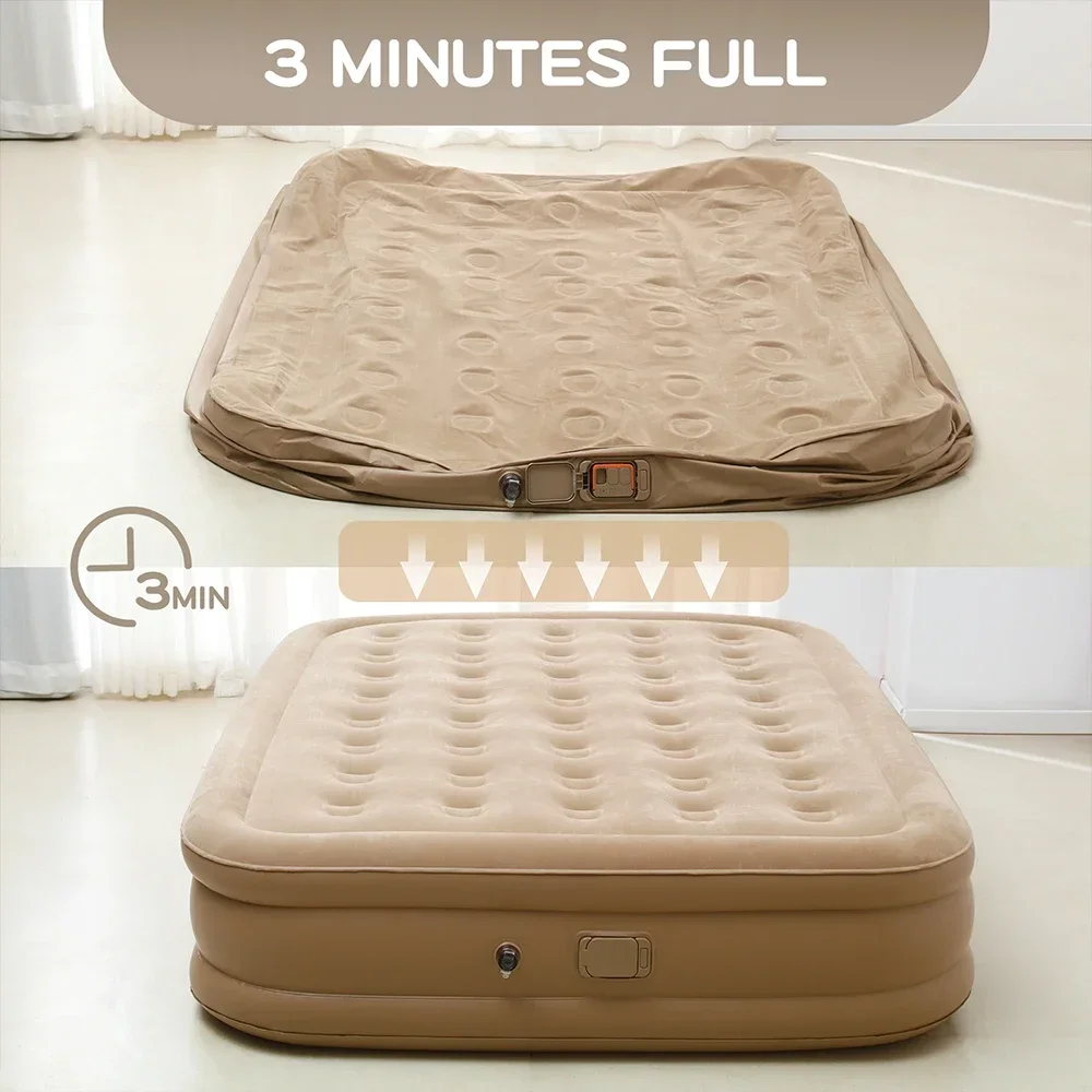 Colchón de aire Queen con bomb - Outdoor Furniture Luxury reseña y precio